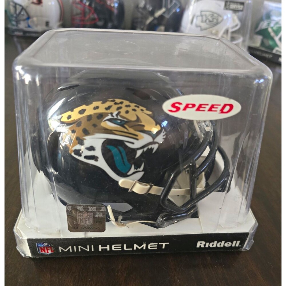 Riddell NFL Jacksonville Jaguars Speed Mini Football Helmet w/ Display Case